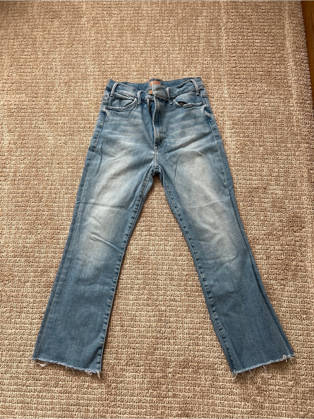MOTHER Women’s Light Blue Straight-Leg Jeans